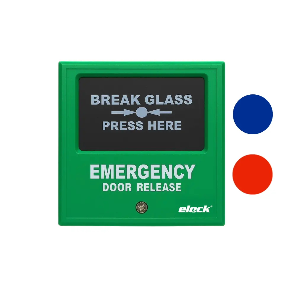 ELOCK EL-EB4G Emergency Break Glass Release | Green Unit | 3A Relay | Doha